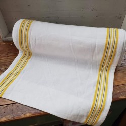 Toweling 16" White Yellow Stri