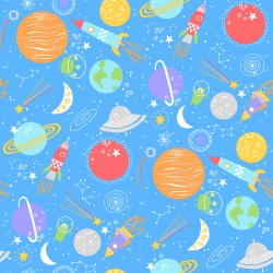 Playtime Flannel Space Blue