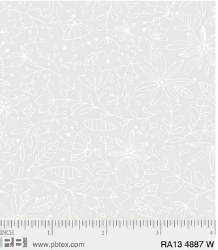 Ramblings 13 Outline Floral Wh