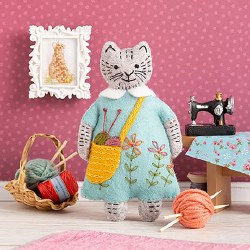 Mrs. Cat Loves Knitting Kit