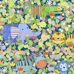 Jungle Friends Animals Navy