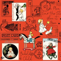 All About Christmas Postcard Red All About Christmas Postcard Red