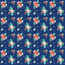 Quilt Fair Floral Navy