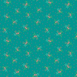 Gingham Cottage Floral Teal