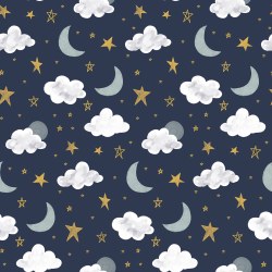 It's a Boy Stars and Moon Navy