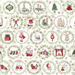 Mistletoe & Holly Wreath Cloud