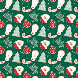 Flannel Christmas Cookie Green