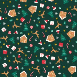 Flannel Christmas Icons Forest