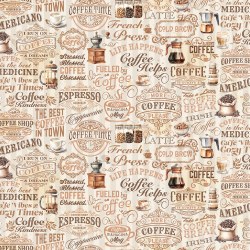 Coffee Time Text Cream