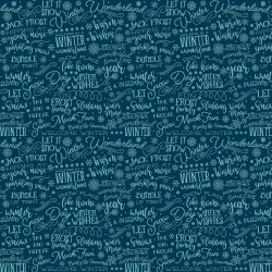 A Perfect Winter Text Navy