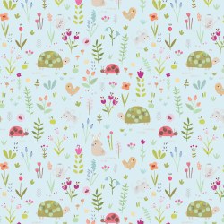 Flannel Garden Animals Sky Flannel Garden Animals Sky
