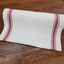Toweling 18" Buttermilk Red