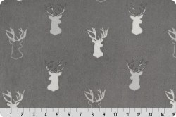 Cuddle Antlers Graphite Minkee Bargain Cuddle Antlers Graphite Minkee Bargain