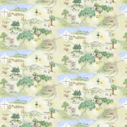 Classic Winnie the Pooh Map Lt Green