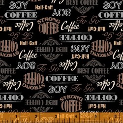 Coffee Shop Words Black
