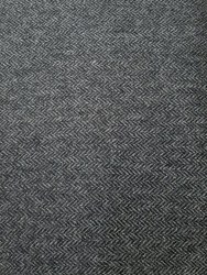 Wool 18" x 28" Grey Blk Herrin