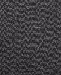 Wool 18" x 28" Black Herringbo