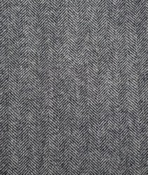 Wool 18" x 28" Grey Herringbon
