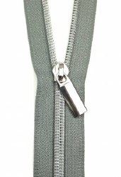 Zipper #5 Nylon Grey/Nickel