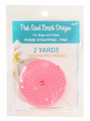 1" Purse Strapping - Pink