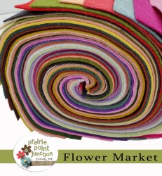 Additional picture of Flower Market Wool Felt Bundle