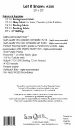 Additional picture of Let It Snow by Suzn Quilts