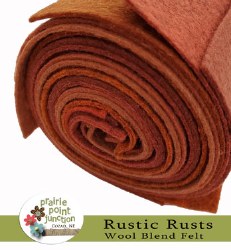 Additional picture of Rustic Rusts Wool Felt Bundle