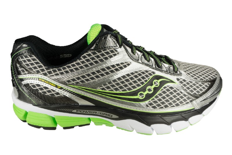 saucony ride 7 mens shoes silverblackslime