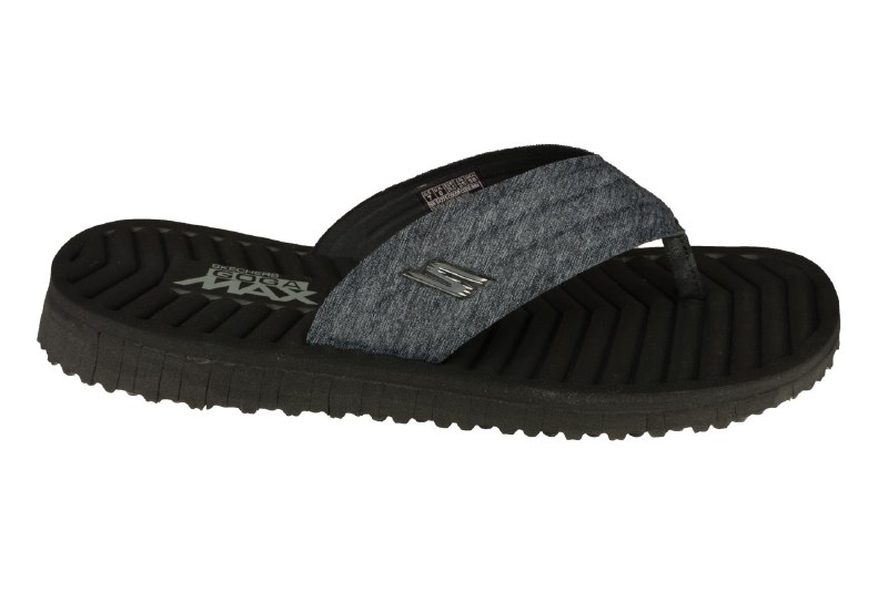 sketchers black flip flops