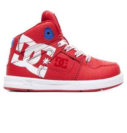 red dc high tops