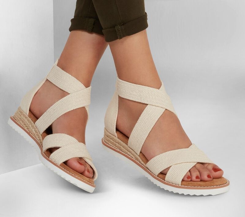 skechers white sandals