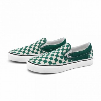 vans bistro green checkerboard