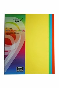 A3 COLOUR CARD 160GM 20PK