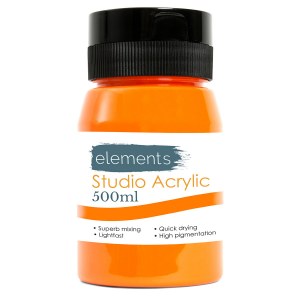 ACRYLIC 500ML ELEMENTS ORANGE