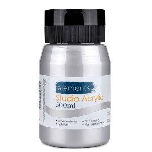 ACRYLIC 500ML ELEMENTS SILVER