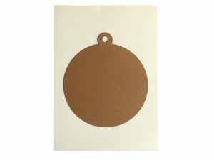 BAUBLE ROUND KRAFT CARD 15PK