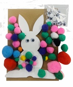 BUNNY + EYES &amp; POMPOMS 15PK