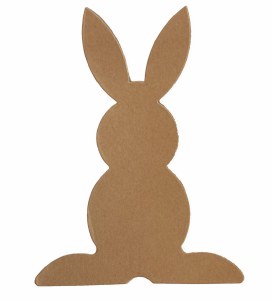 BUNNY SHAPE KRAFT CARD 15PK