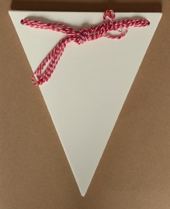 BUNTING WHITE CARD LARGE 12PK