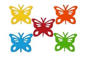 BUTTERFLY GLITTER CARD 14PK