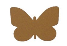 BUTTERFLY KRAFT CARD 20PK