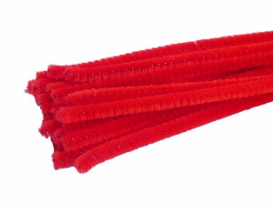 CHENILLES RED 6MMX12&quot; 50PK