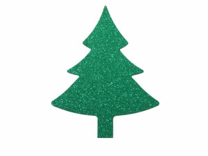 CHRISTMAS MED TREE GLITTER 3PK