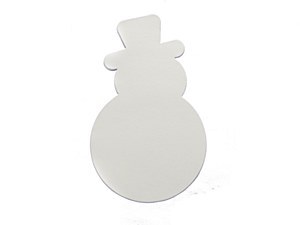 SNOWMAN MEDIUM WHITE CARD 20PK