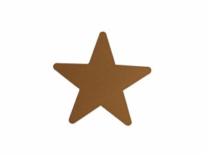 CHRISTMAS STAR KRAFT CARD 15PK