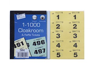 CLOAKROOM TICKETS 1000 YELLOW