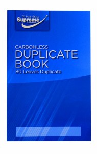 DUPLICATE BOOK  8 X 5 80 PAGE