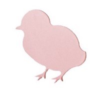 EASTER CHICKS PINK CARD 20PK