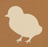 EASTER CHICKS WHITE CARD 15PK