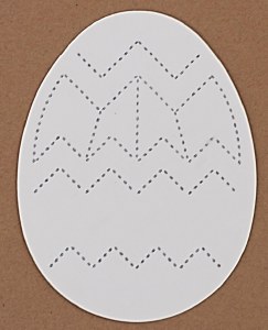 EASTER EGG M WHITE CARD PK15